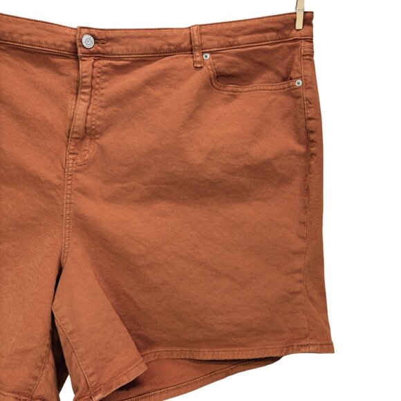 Torrid 5'' Perfect High-Rise Short Caramel Cafe Vintage Stretch Plus Size 28 - Picture 4 of 11